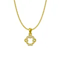 Collana con ciondolo zodiacale scimmia placcata in oro 18 carati con pietre in zirconia - Scimmia (N0089)