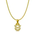 Collier avec pendentif zodiaque chinois en acier inoxydable plaqué or 18 carats - Bœuf (N0094)