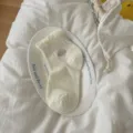 Chaussettes courtes blanches à volants pour femmes broderie nœud mignon coton fin printemps - Taille unique / Blanc Lait (1 Paire)