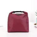 Borsa termica per pranzo portatile borsa frigo bento per ufficio picnic viaggio all'aperto. - Borgogna