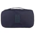 Travel organizer bag portable storage pouch multi-functional dark blue toiletry bag - Navy Blue