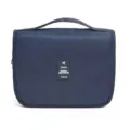 Portable travel toiletry bag large capacity dark blue cosmetic storage organizer for daily use. - Navy Blue