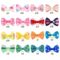 Set di 16 elastici per capelli con fiocchi in grosgrain stampati per acconciature - Confezione da 16 / confezione multicolore
