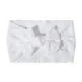 Fascia per neonati in nylon ultra morbido ed elastico con un grande fiocco decorativo bianco - Bianco