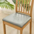Premium grauer wasserdichter PU-Leder Esszimmerstuhl-Sitzbezug für Heim- und Hotelmöbel - Passt 36-48cm / Grau