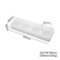 Professionele 4-vaks siliconen mal voor fruitmousse cake zeep en kaarsen 320x96x58mm - Nr. 58 Bolstijl (MCM-73)