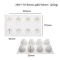 Professionele 8-vaks siliconen fruitmousse vorm met afmetingen voor DIY bakken - Perzikstijl (MCM-128)