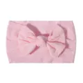Weiches rosa Baby-Stirnband aus Nylon mit großer Schleife - Hellrosa