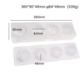 Professionele siliconen perzik mousse cakevorm 4 caviteiten, maten 360x90x48mm - 3D Perzikstijl (MCM-129)