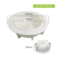 Witte siliconen honingraat mousse cakevorm met een diameter van precies 190 mm. - Holle Suikerappelstijl (MCM-140)