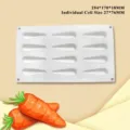 Premium 12-holtes wortelvormige siliconen mousse cakevorm voor creatieve desserts en zeep - Wortelstijl (MCM-269)