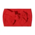 Weiches elastisches Baby Stirnband mit großer roter Schleife für Neugeborene - Rot