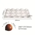 Professionele siliconen vorm voor kastanjemousse cake met afmetingen 295x170x24mm - 15 Holtes Kastanjestijl (MCM-413)