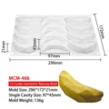 12-delige gefacetteerde banaan siliconen vorm voor fruitmousse en handgemaakte zeep - 12 Holtes Diamant Banaan-stijl (MCM-466)