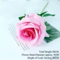 Single stem pink artificial felt rose for wedding and home decoration floral display - Plush Series Single Rose / 9cm / Rose Pink