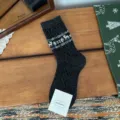 Christmas snowflake deer wool knit mid-calf socks retro cozy winter thermal warm socks - One Size / Dark Gray