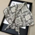 Vintage paisley triangle scarf with crochet edge and beaded tassel for women summer vacation. - Lettuce Edge Multifunctional Triangle Scarf - 10