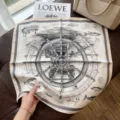 Classic nautical ship wheel print silk square scarf, 70cm stylish sun protection neck wrap. - 13-70-115-7