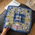 Stijlvolle 70cm imitatie zijde vierkante sjaal voor dames, ideaal voor lente zomer bescherming. - 13-70-115-2