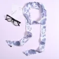 Donna stampato lungo sciarpa sottile sensazione seta elegante blu paisley twilly nastro - Stile Stampato (PL251008-5*190-8)