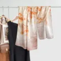 Seidenschal Damen elegante Herbstblätter Schmetterling Muster langer Schal Geschenktuch - Stil 6