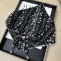 Retro floral lace triangle scarf with beaded tassels, stylish summer breathable headwear wrap. - Lettuce Edge Multifunctional Triangle Scarves - 16