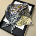 Vintage floral paisley triangle scarf with beaded tassel chic ethnic headwrap summer shawl - Lettuce Edge Multifunctional Triangle Scarves - 20