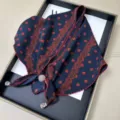 Vintage polka dot triangle scarf with lace trim and beaded ends for women stylish hair accessory - Multifunctional Triangle Scarf with Lettuce Edge - 25
