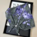 Vintage floral triangular headscarf with beaded fringe, breathable boho wrap for summer. - Lettuce Edge Multifunctional Triangle Scarf - 38