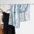 Maulbeerseide Jacquard langer Schal elegantes Bambus Muster leicht Geschenk Damen Halstuch - Stil 15