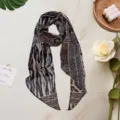 Écharpe longue en soie imprimé animal marron rétro, foulard et bandeau polyvalent. - Imprimé Zèbre et Léopard