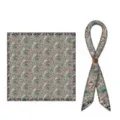 Retro Paisleymuster quadratischer Seidenschal und elegantes Twilly Halstuch Variante. - 70x70cm / Stil 6