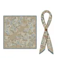 Paisley Seidentuch quadratisch 70cm elegante Herbst Fruehling Halstuch fuer Damen und Herren - 70x70cm / Stil 9