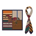 Luxus Reiterdruck Seide quadratischer Schal 70cm elegante Damen Herren Mode Halstuch - Stil 17