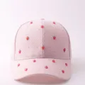 Rosa Strass Erdbeere Baseballcap, atmungsaktive Mesh Sommer Sonnenkappe für Damen und Mädchen. - Verstellbar / Frische Erdbeere - Rosa