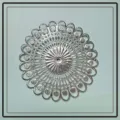 Intricate silver filigree decorative plate for gourmet sashimi platter presentation - Silver