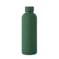 Premium dark green matte 304 stainless steel insulated sports water bottle for outdoor - 500ml / Forest Green