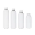 Set of four minimalist white 304 stainless steel insulated water bottles in varying sizes - 500ml / Ivory