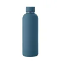 Matte blue 304 stainless steel insulated water bottle with a sleek cola bottle design - 750ml / Trendy Blue