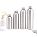 Four sizes of 304 stainless steel insulated cola-style sports water bottles lined up - 350ml / Silver