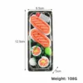 Kreatives Sushi-Socken-Set in Bento-Geschenkbox, originelle Crew-Socken, 108g Gewicht - Einheitsgröße / 2er Pack / Salmon Sushi Simple Style