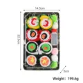 Kreatives 8-Paar-Set bunter Socken im Sushi-Design in einer Bento-Box-Geschenkverpackung - Einheitsgröße / 4 Paar Packung / Mixed Sashimi Style
