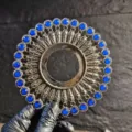 Decorative evil eye ornament for sashimi seafood platter display in silver and blue - Silver Dark Blue Style 5
