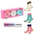 3er-Pack kreative Socken im Donut-Design in einer Geschenkbox - Einheitsgröße / Donut Stil / 3er-Pack / Weiß+Grün+Rosa