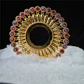 Premium golden sunburst evil eye ornament for luxury sashimi plating decoration - Gold Rainbow Style 5
