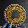 Exquisite golden evil eye decorative garnish for high-end sashimi and seafood platters - Gold Blue Style 7