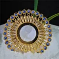 Gold Evil Eye circular decorative ornament for premium sashimi seafood platter display - Gold Evil Eye Style 10