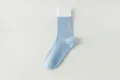 Light blue white yoga socks non-slip pilates fitness mid-tube breathable sportswear - One Size / Light Blue