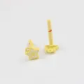 Yellow star alloy earring studs DIY jewelry making findings cute accessories components - 20 Pieces Set / Yellow