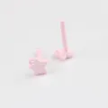 Pink star earring posts stainless steel pin DIY handmade jewelry accessories materials cute - 20 Pieces Set / Pink